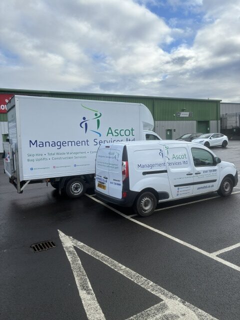 Ascot Management man and van service loading items for a move in Glasgow